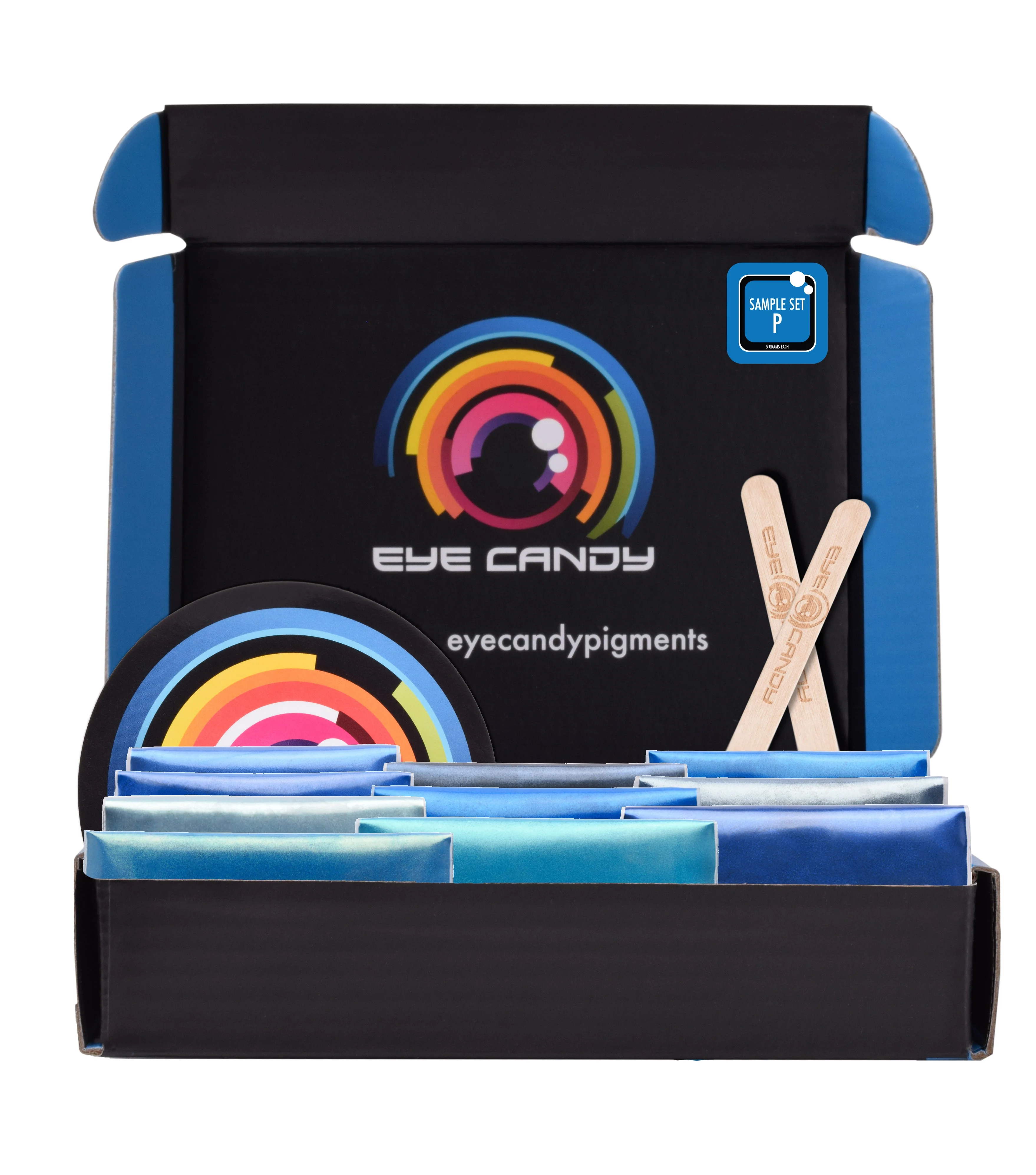 10 Color Pigment Powder Variety Pack Set P - Blues - Image 3
