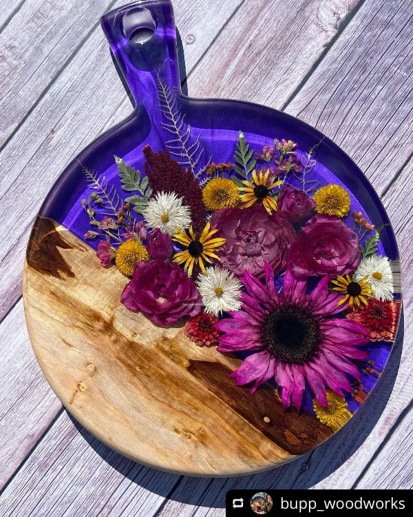 12" X 1.25" Round Charcuterie Board with Handle Silicone Mold - Image 2