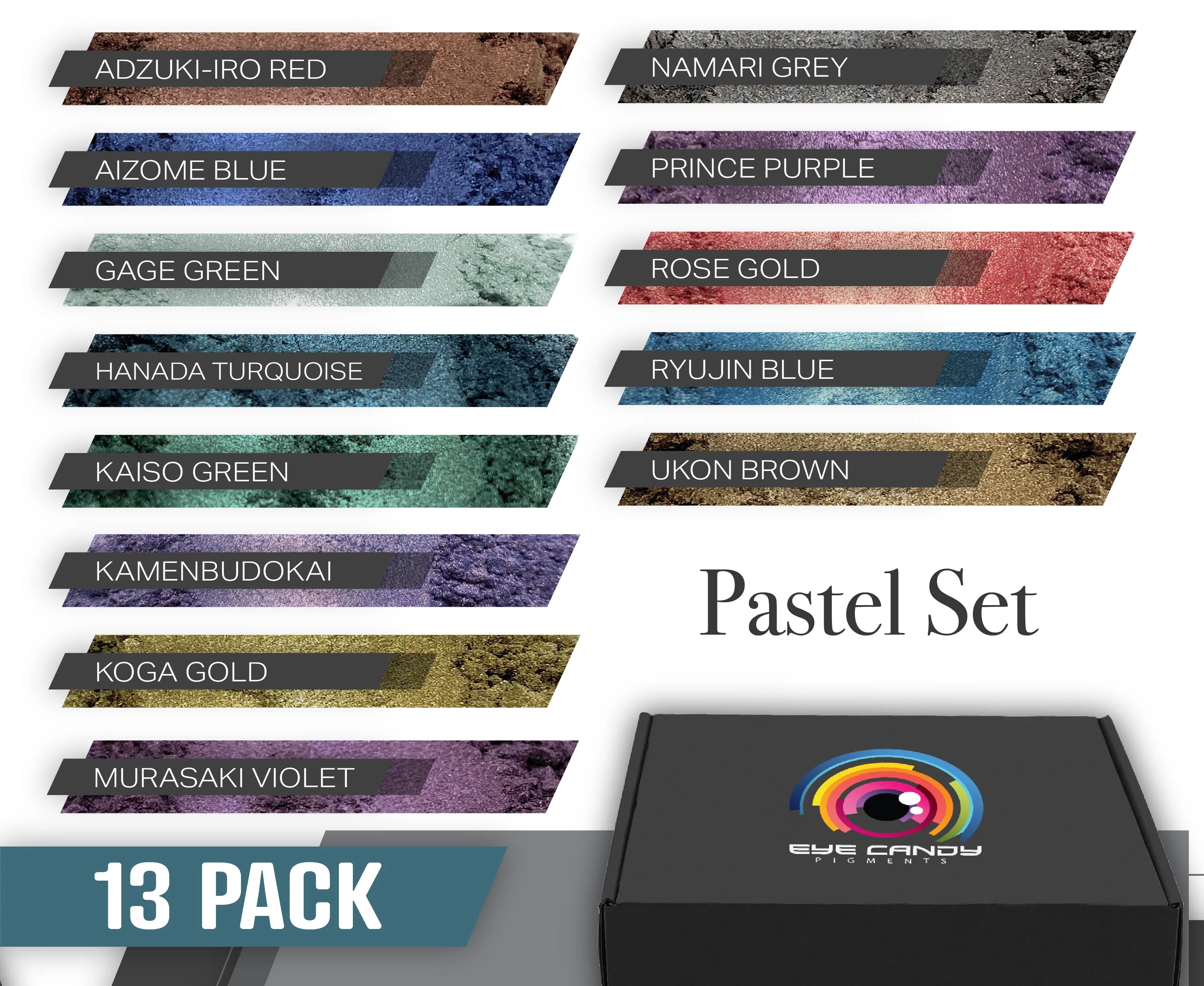 13 Color Pastel Series Pigment Powder Variety Pack - Image 2