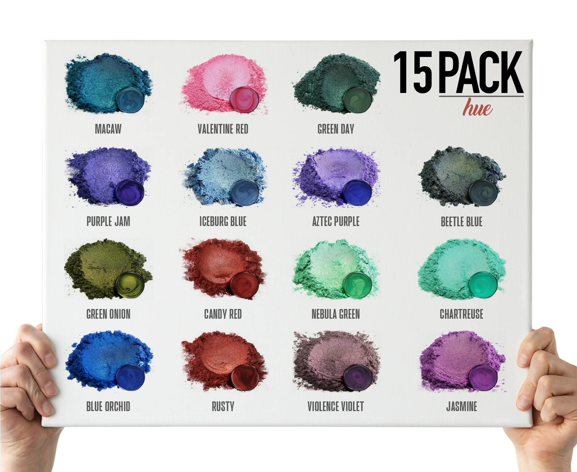 15 & 20 Color Hues Series Pigment Powder Variety Pack - Image 2