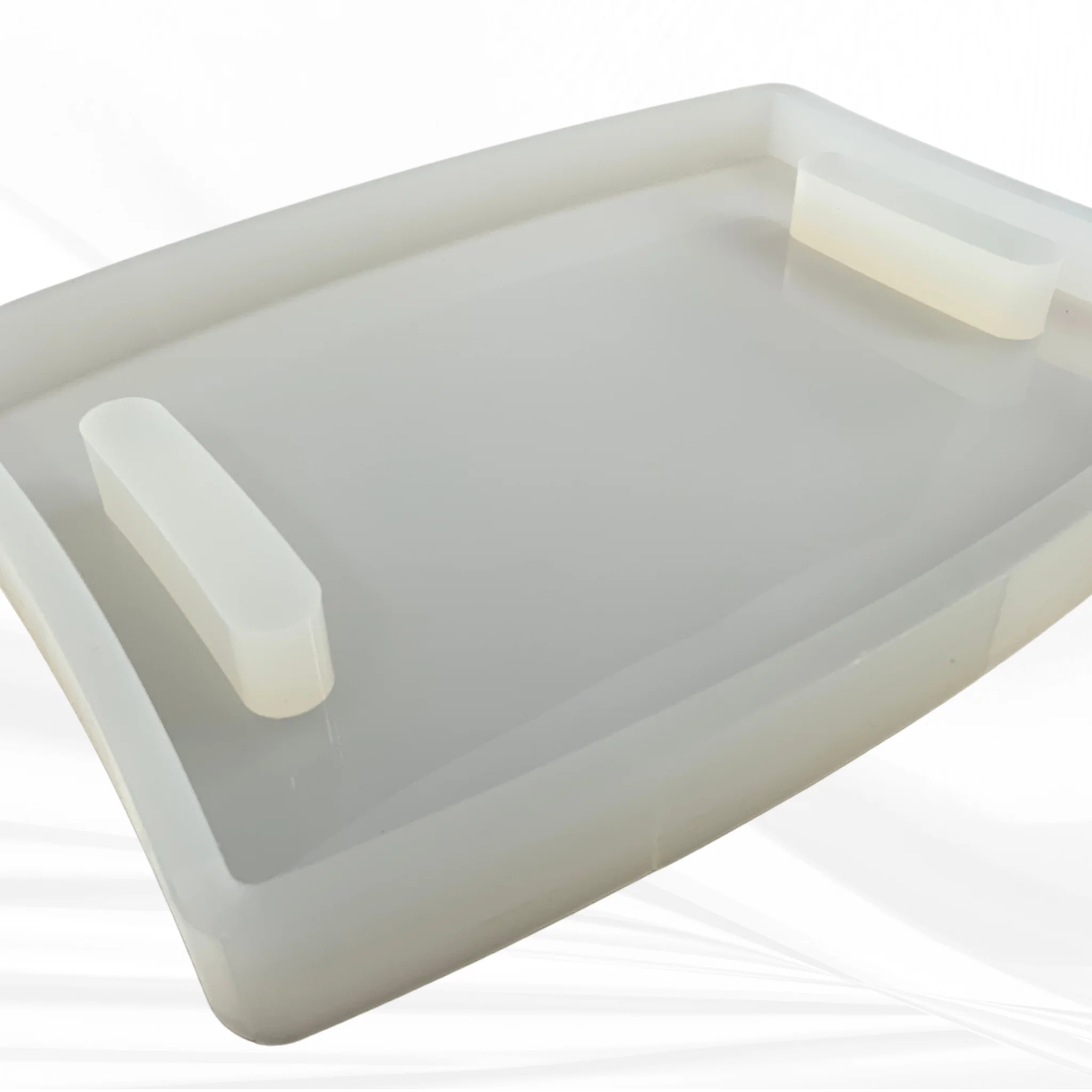 16"x 12"x 1.25" Chunky Bowed Rectangle Board Silicone Mold, Dual Handles - Image 4