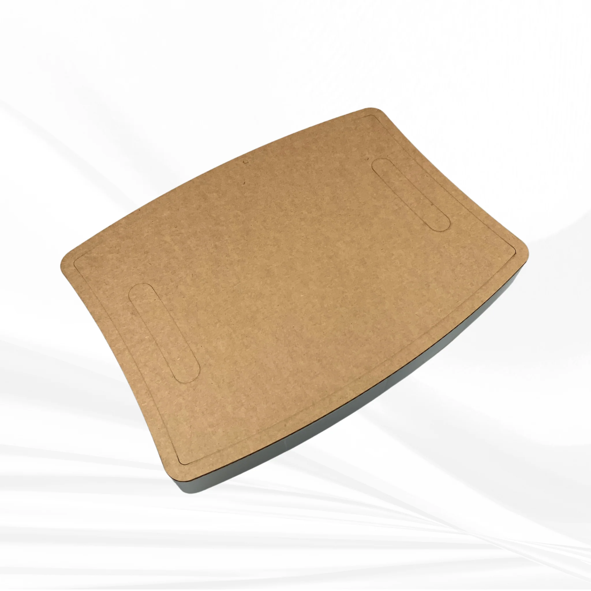 16"x 12"x 1.25" Chunky Bowed Rectangle Board Silicone Mold, Dual Handles - Image 5