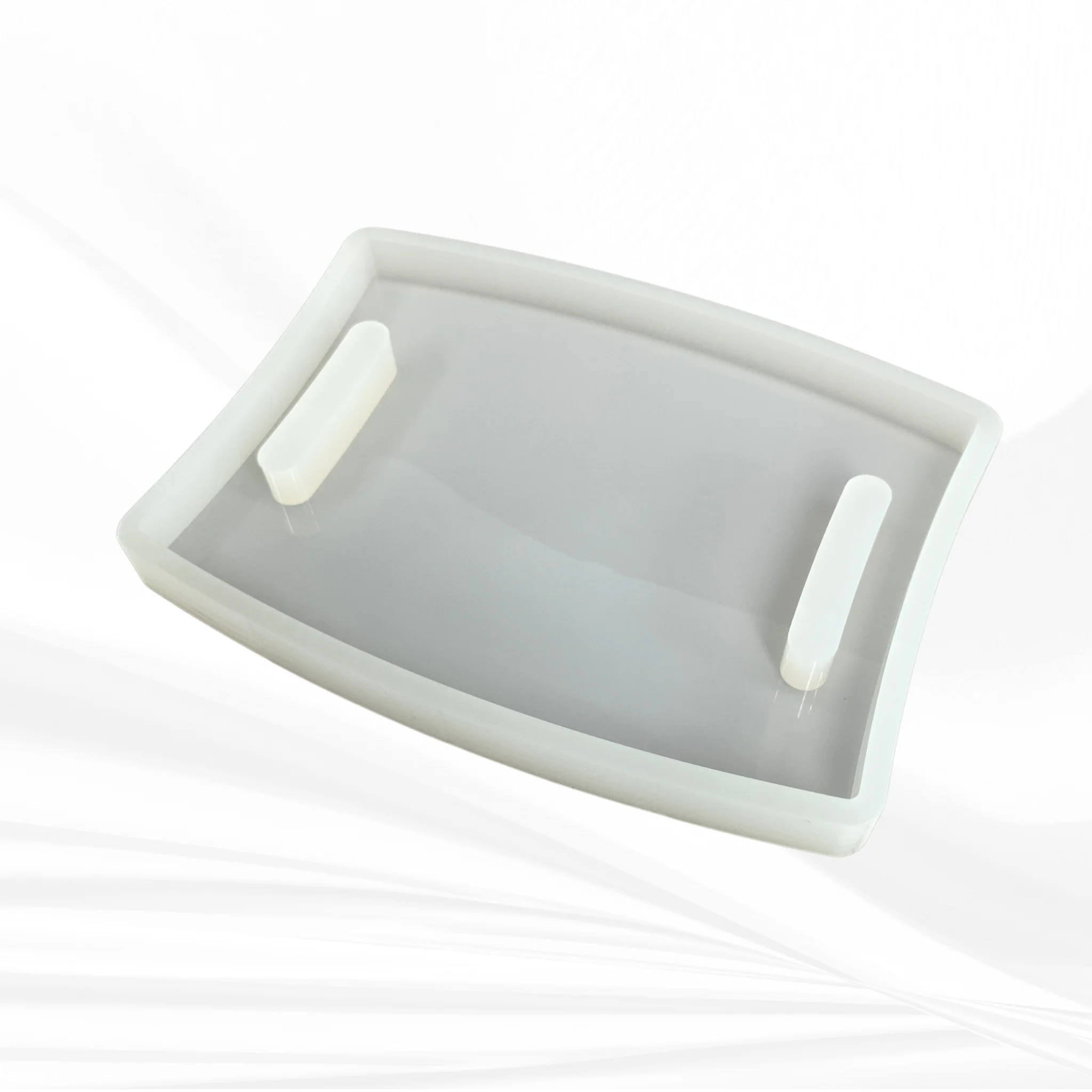 16"x 12"x 1.25" Chunky Bowed Rectangle Board Silicone Mold, Dual Handles - Image 6