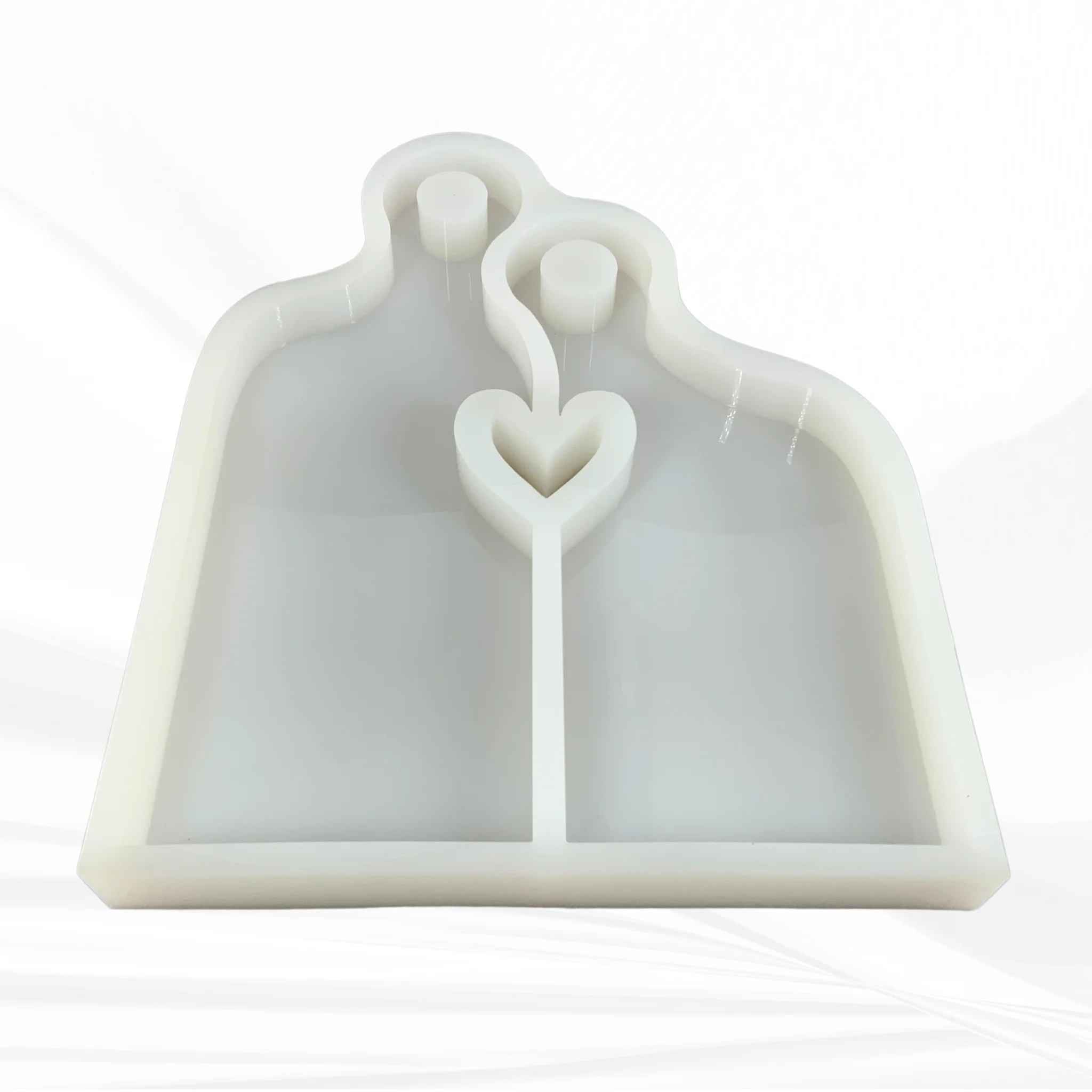 17" X 14" x 1.25" Romeo & Juliet Nesting Heart Serving Board Set Silicone Mold - Nesting Charcuterie Mold - Image 3