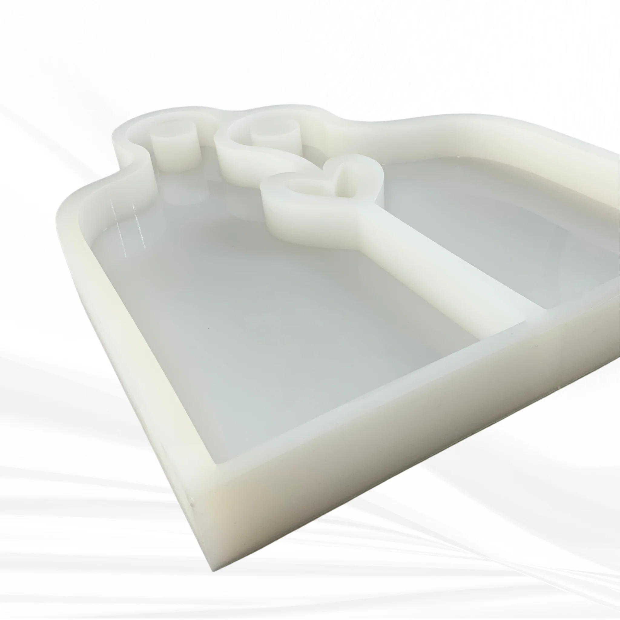 17" X 14" x 1.25" Romeo & Juliet Nesting Heart Serving Board Set Silicone Mold - Nesting Charcuterie Mold - Image 5