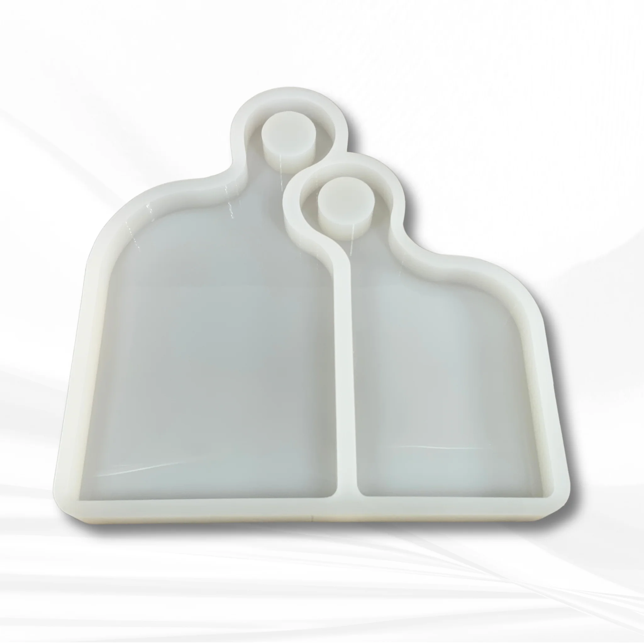 17" X 17.5" x 1.25" Romeo & Juliet Nesting Serving Board Set Silicone Mold - Nesting Charcuterie Mold - Image 2