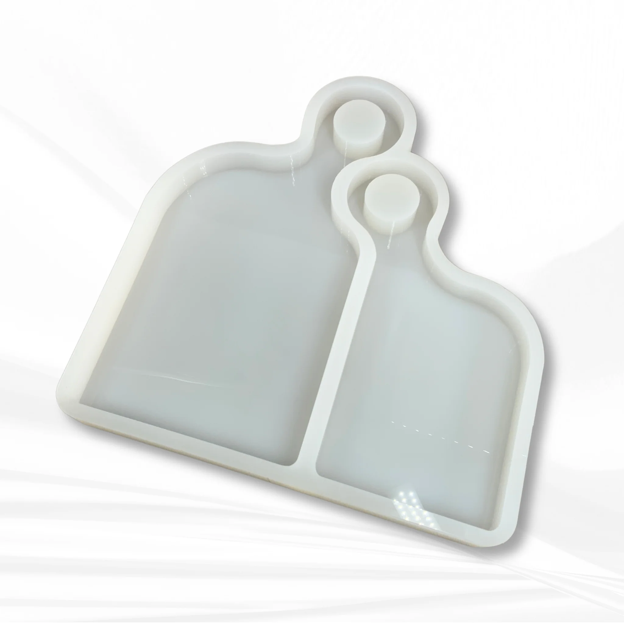 17" X 17.5" x 1.25" Romeo & Juliet Nesting Serving Board Set Silicone Mold - Nesting Charcuterie Mold - Image 3