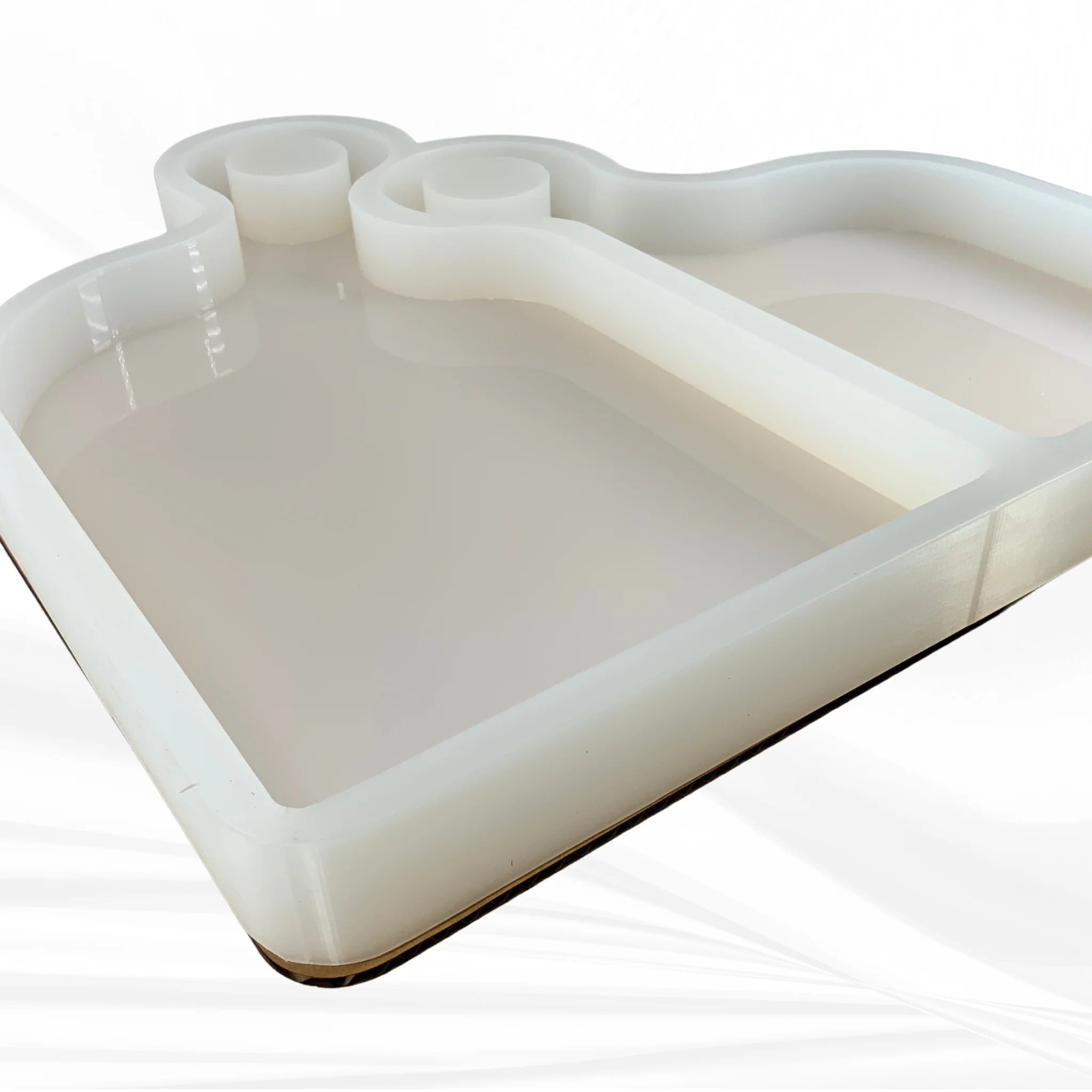 17" X 17.5" x 1.25" Romeo & Juliet Nesting Serving Board Set Silicone Mold - Nesting Charcuterie Mold - Image 4