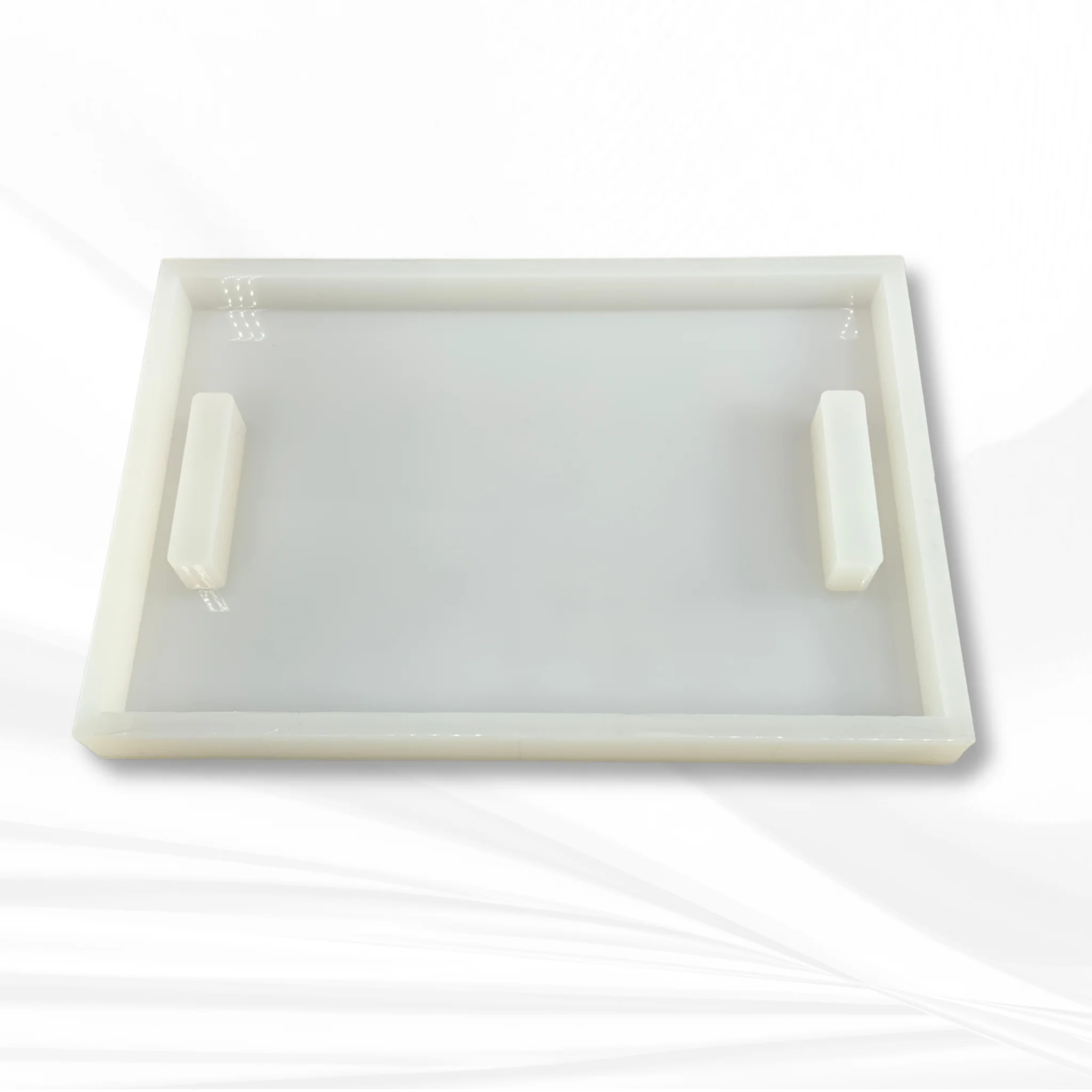 18"x 12"x 1.25" Rectangle Cheese Board Silicone Mold, Dual Handles - Image 2