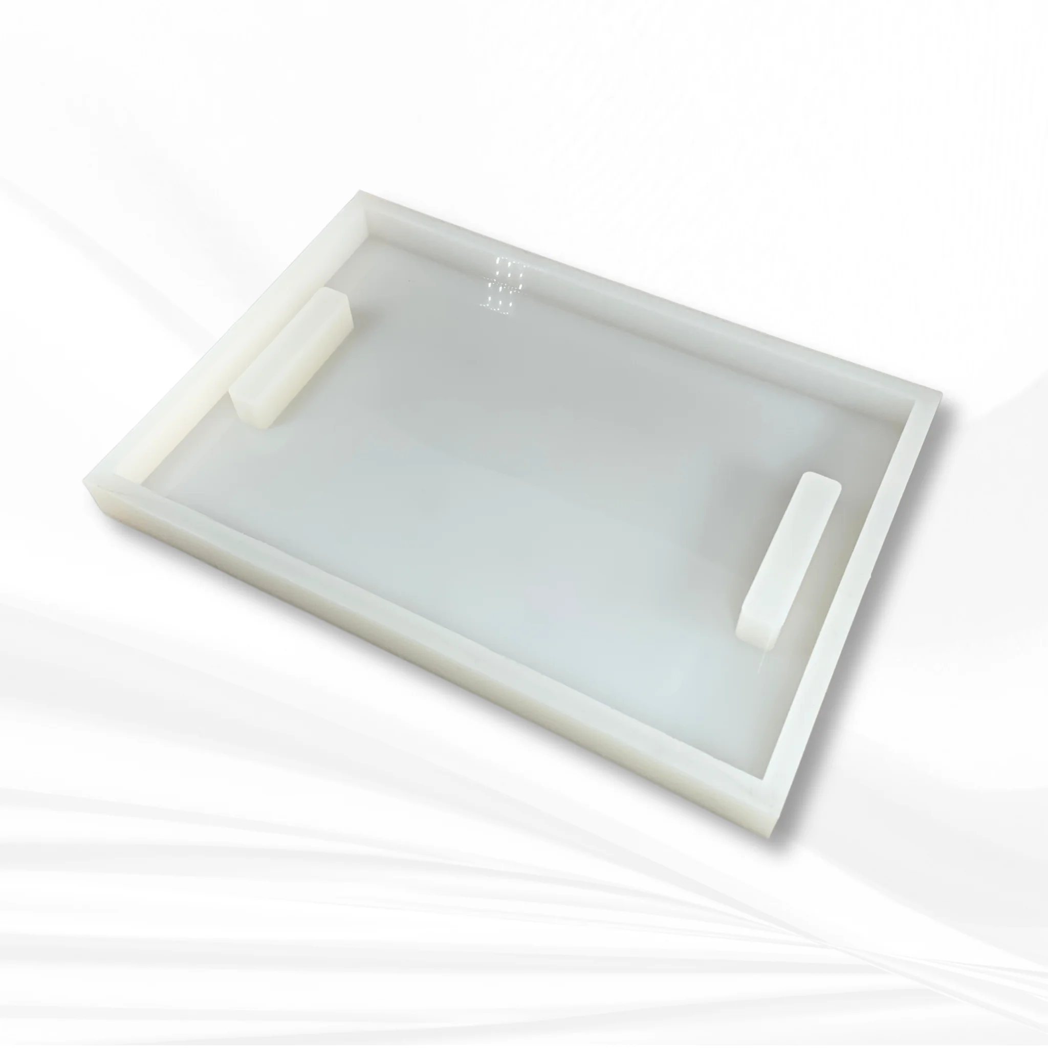18"x 12"x 1.25" Rectangle Cheese Board Silicone Mold, Dual Handles - Image 3