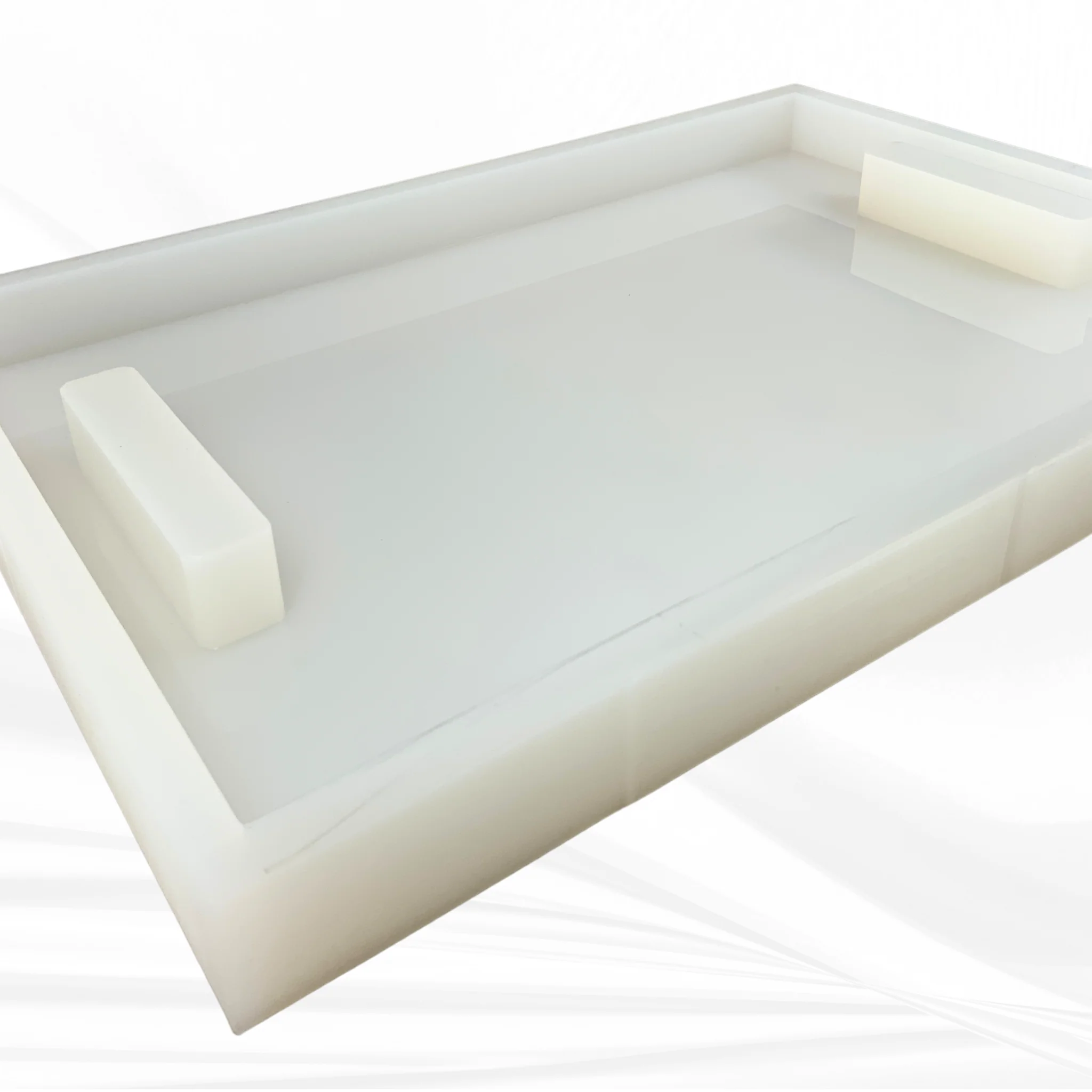 18"x 12"x 1.25" Rectangle Cheese Board Silicone Mold, Dual Handles - Image 5