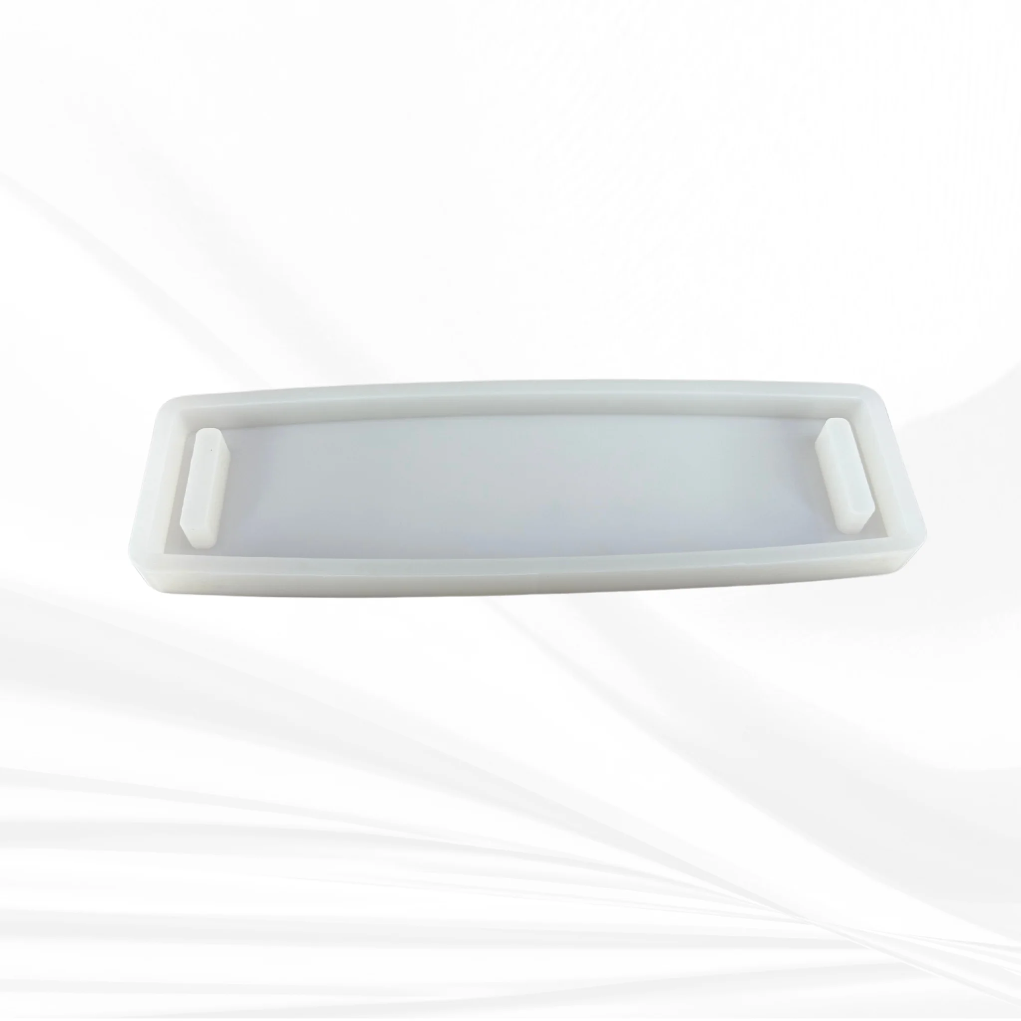 22" X 6" X 1.25" Large Bowed Rectangle with Dual Handles Silicone Mold - Image 4