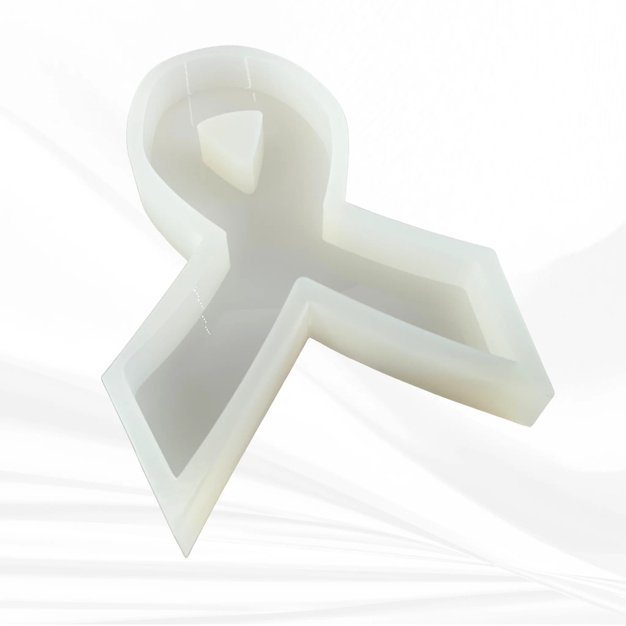 Cancer Awareness Ribbon Mold | 13" x 8" x 1.25" | Cancer Ribbon Mold, Ribbon Mold - Image 2