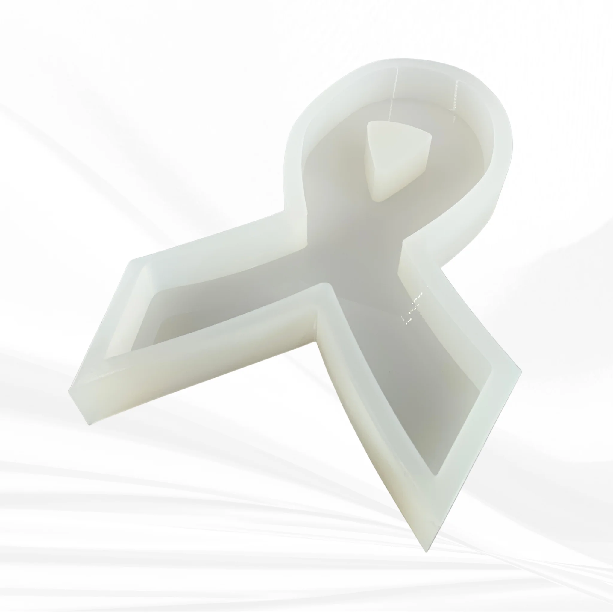 Cancer Awareness Ribbon Mold | 13" x 8" x 1.25" | Cancer Ribbon Mold, Ribbon Mold - Image 3